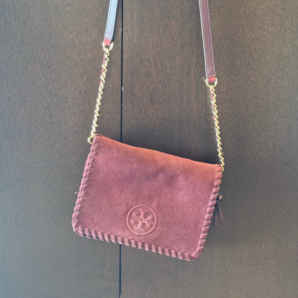 Tory Burch Cross Body Suede Purse
